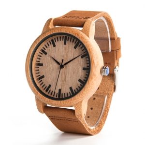 BOBO BIRD A16 Men Design's Analog Bamboo Wood Watches Men Top luxury brand With Real Leather Strap For Gift