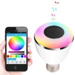 BL08A Smart Bluetooth 4.0 Music Speaker Lamp LED Bulb E27 Intelligent Light Holiday Party Decoration Gift