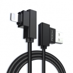 ROCK Cable USB for Lighting Cables 90 Degree Right Angle 2.1A Fast Charger L Bending Design Cord for iPhone iPad