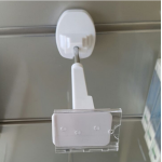White Color 180mm Length Mobile Shop Counter Shoplifting Secure Slatwall hook