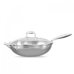 Xiaomi Mi Healthy Stainless Steel Saute Pan Skillet with Helper Handle and Cover Multipurpose Use for Home Kitchen Restaurant Chef